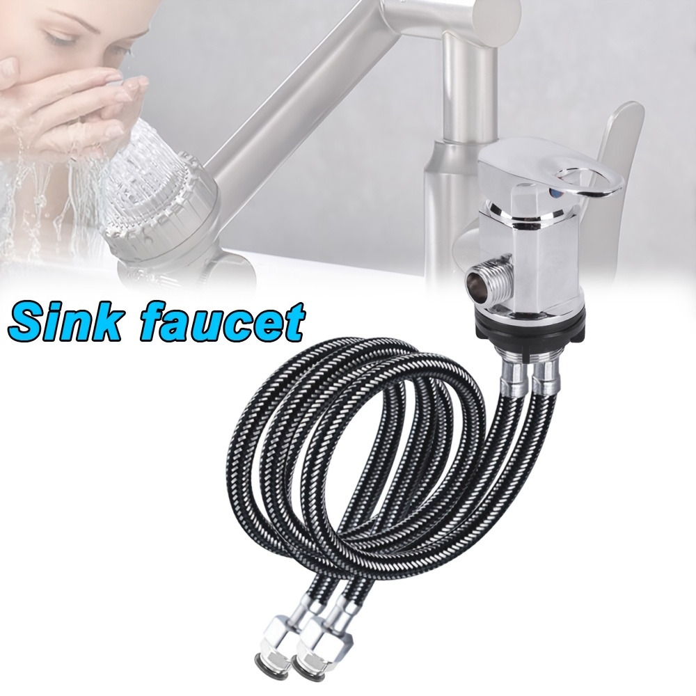 Chrome Motorhome Campervan Shower Mixer Tap Outlet 1/2" With 1500mm Push Fit Tails