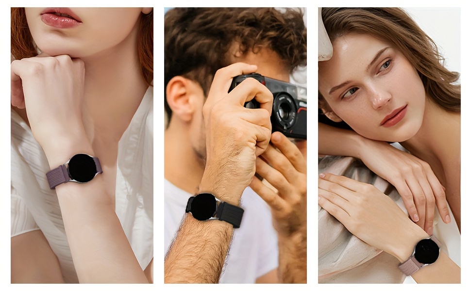 1pc 20mm Braided Bands Compatible With Samsung Galaxy Watch 6/5/4 40mm 44mm/Watch 5 Pro 45mm/Watch 6/4 Classic 43mm 47mm 42mm 46mm/Active 2/Active/Watch 3 41mm, Elastic Stylish Release Bands