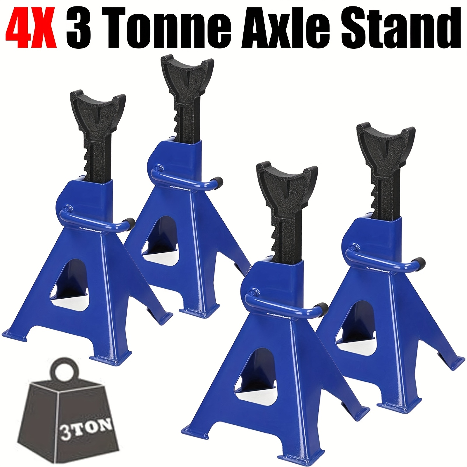 TEMU Jack Stands Set Of 4pcs Heavy Duty Jack Stand Metal Steel Jack Stands Adjustable Height 11 1/2-16 1/2 Inch Self-locking Car Lift Auto Repair Tools