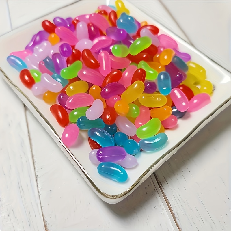 

20-pack Rainbow Jelly Gummy Candy Charms - Soft Plastic Diy Phone Case, Hair Clip & Fake Cake Decorating Accessories