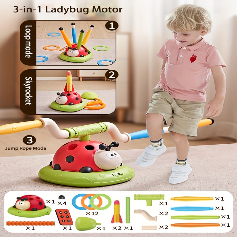 3 in 1 ladybug motor exercise machine interactive skipping