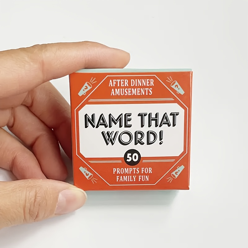 

1 Deck Name That Word Card Game - 50 For Fun Family Activities, Card Stock Material, Entertainment, Card-based Game