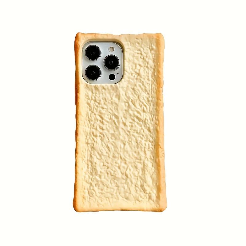 TEMU Phone Case - Funny Toast Bread Phone Case Suitable For 15 Pro Max, Full Coverage For Iphone 14, Anti-drop Protection For 13, And Cover For 16