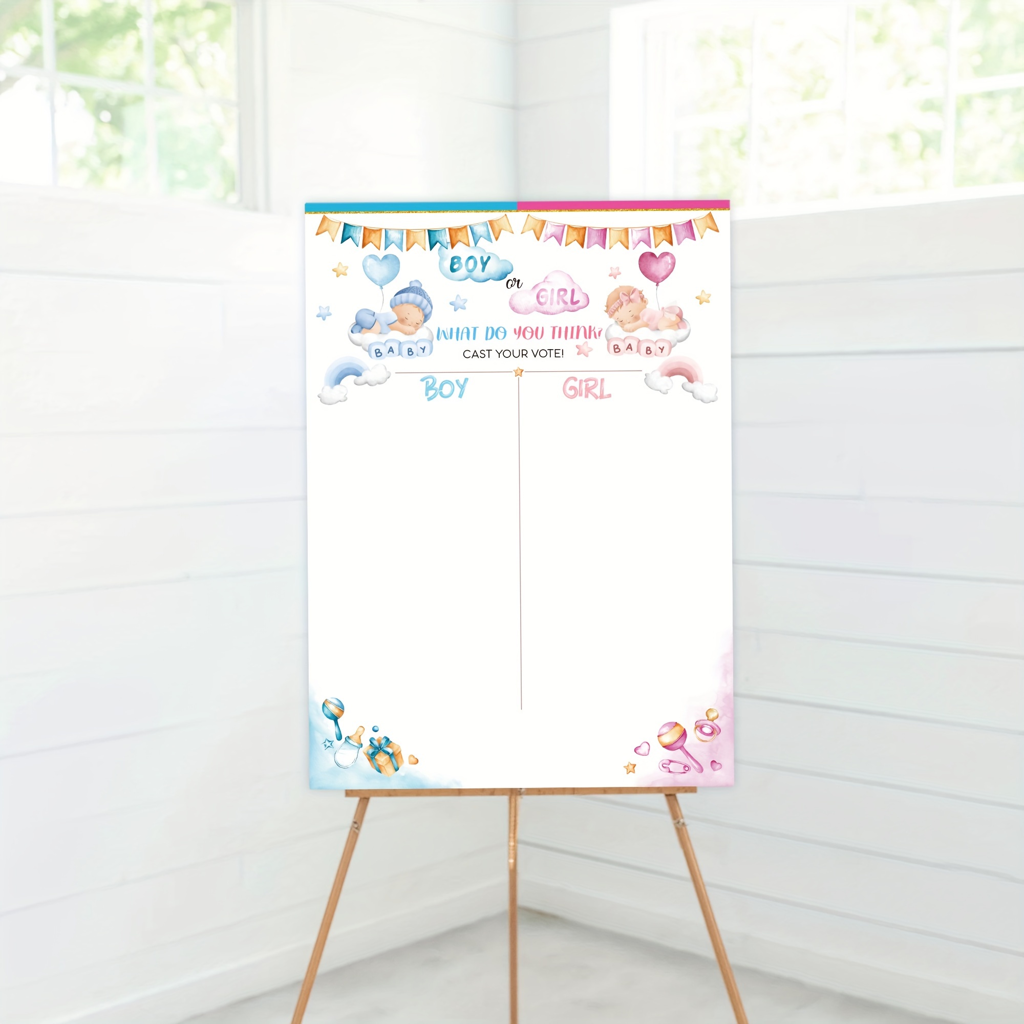 

Party Game Gender Reveal Poster Decoration Props For Boys Or Girls Anniversary Gift Party Decoration Party Wedding Gift Bridal Shower Party Poster