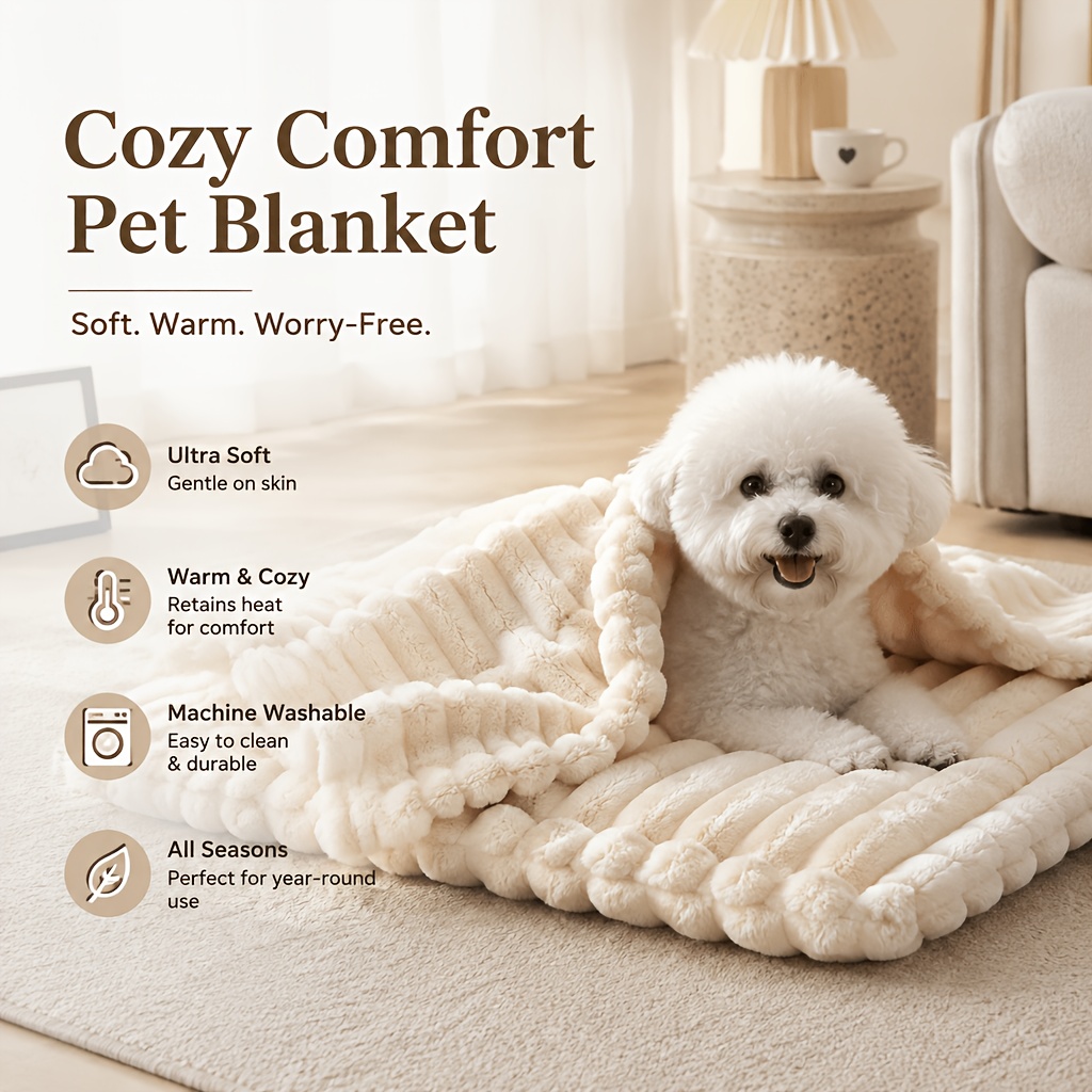TEMU 1pc Of Blanket For Cats And Dogs, Suitable For Small And Extra-small Dogs, A Soft And Warm Blanket For Small Cats And Dogs, Machine Washable