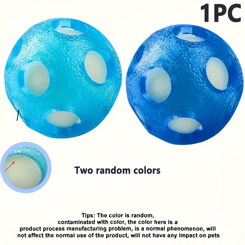 Image of 1pc, Floating , Dog Toy Ball Water Toy Ball, Summer Pool Interactive Dog Toy Ball - Thermoplastic Rubber Patterned Floating Water Ball - Medium Breed Chew And Pool Play Ball(random Color).