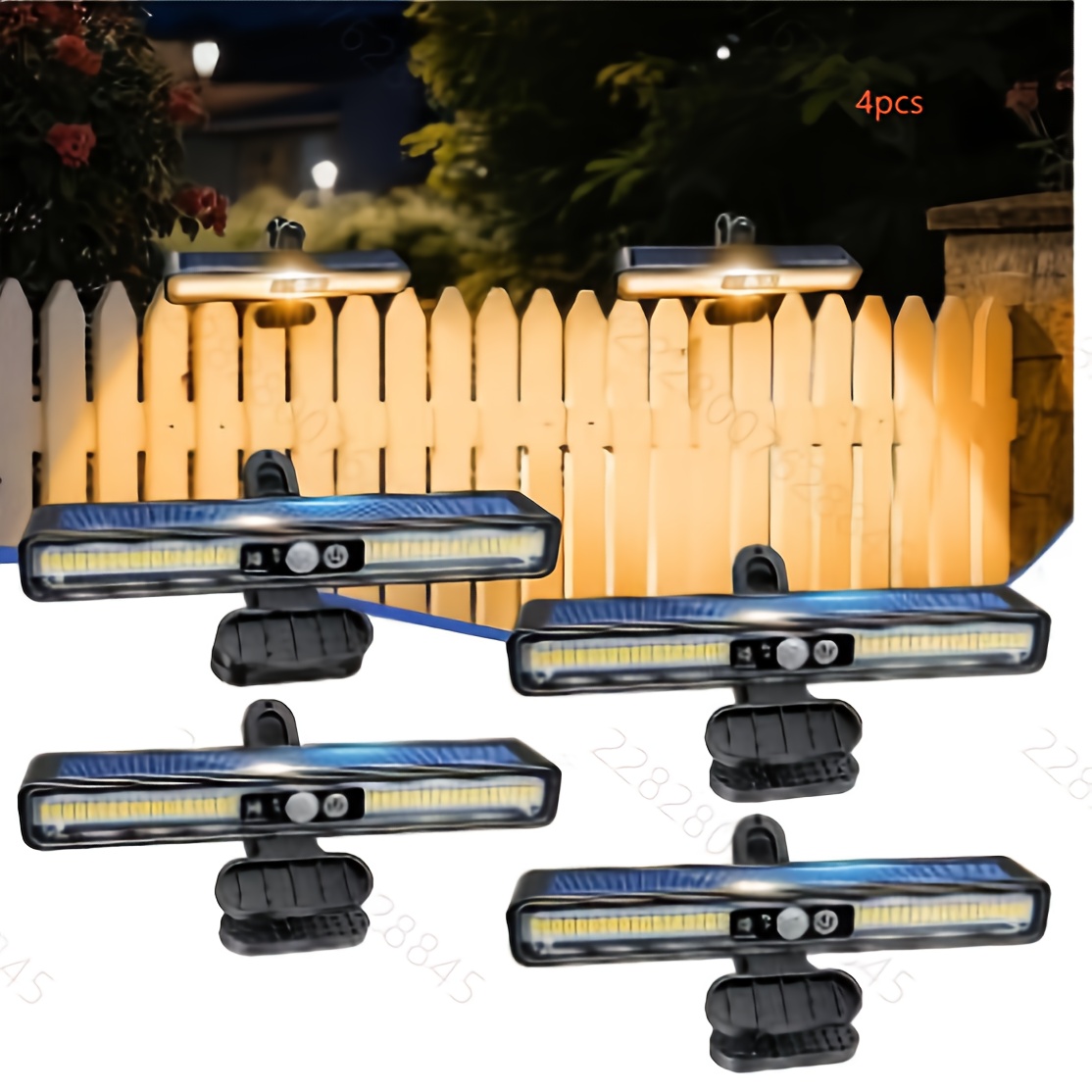 Temu – TEMU 2/4pack Light With Motion Sensor Function, Outdoor Solar Lighting Fixture, Suitable For Courtyard, Garden, , Porch, Pool Lighting, 3 Lighting ,