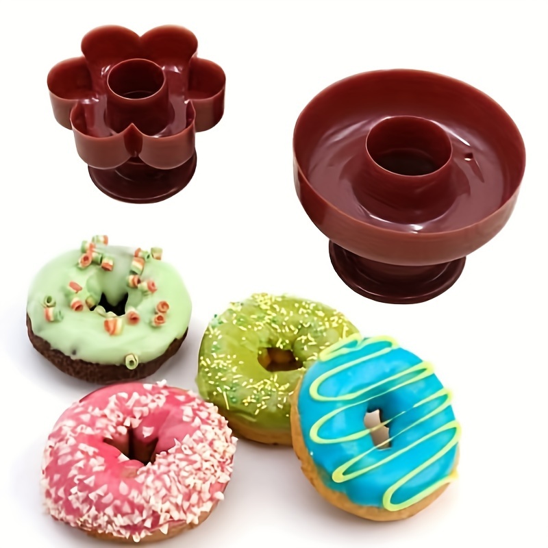 holiday donut pans set for baking abs plastic manual doughnut maker with round shapes for desserts ideal for christmas halloween thanksgiving   diwali kitchen baking tools for   truck bakery details 9