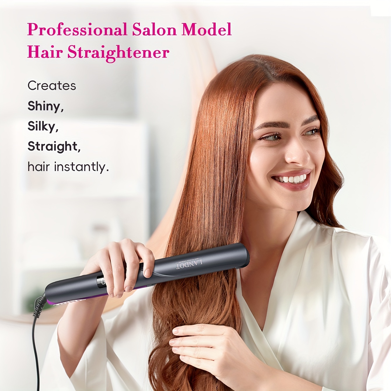 flat iron hair straightener ceramic Temu