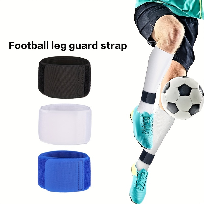 

1pair Football Soccer Shin Guard Straps, Adjustable Non-slip Lightweight Sock Ankle Fixed Strap, Suitable For Football Sports, Running, And Cycling