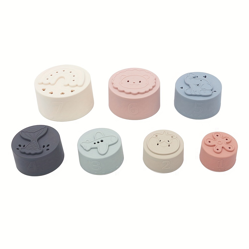 silicone number stacking cups baby soft building blocks Temu Germany