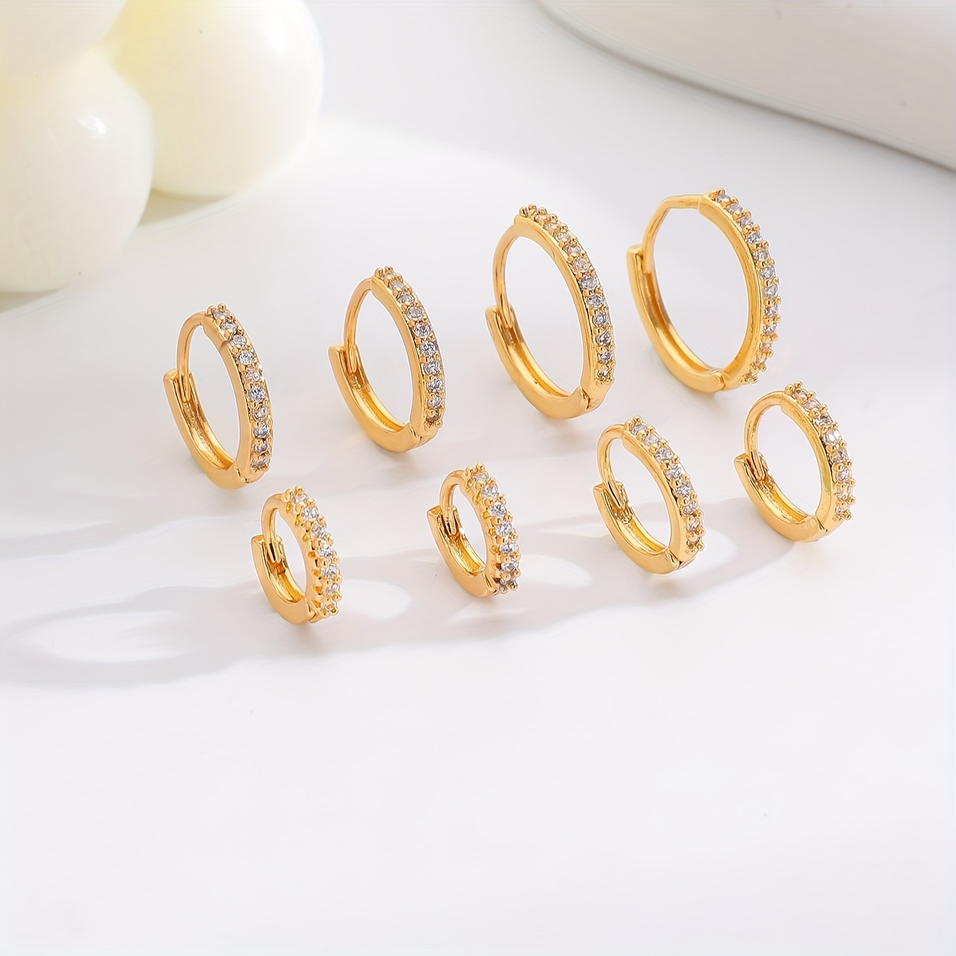 8pcs Bohemian Style Turquoise Copper Earrings Set