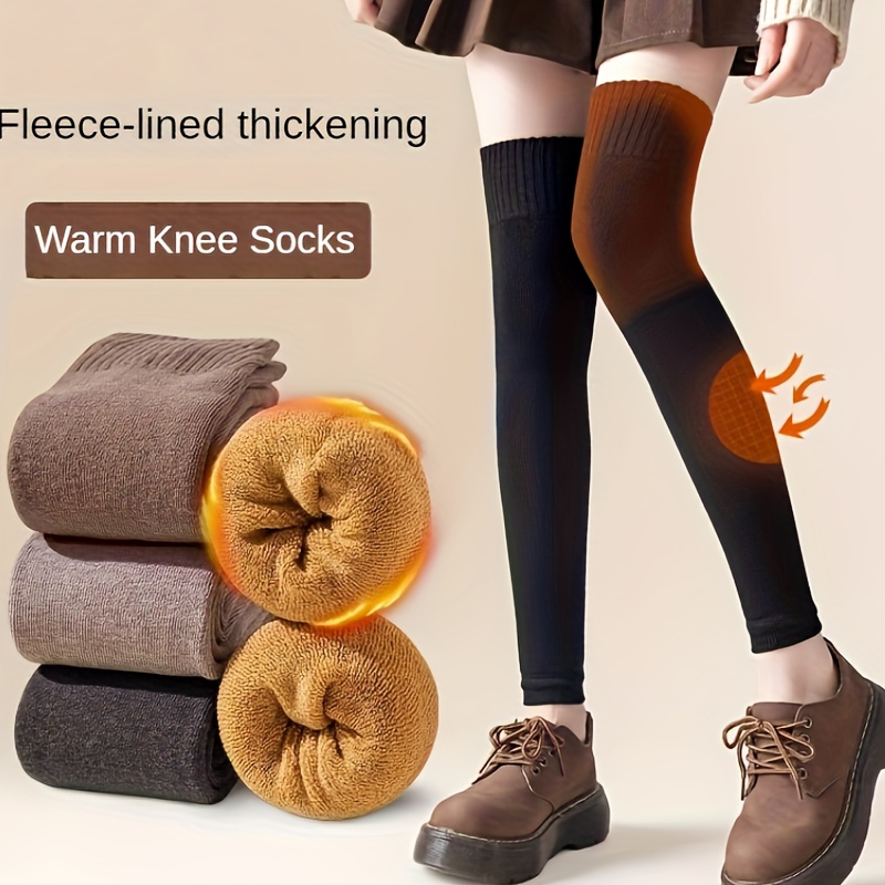 

1/3/4 Pairs Of Tights, Warm, Solid Color, Tights, Leg Warmers, Long Socks, Over The Knee, Thickened