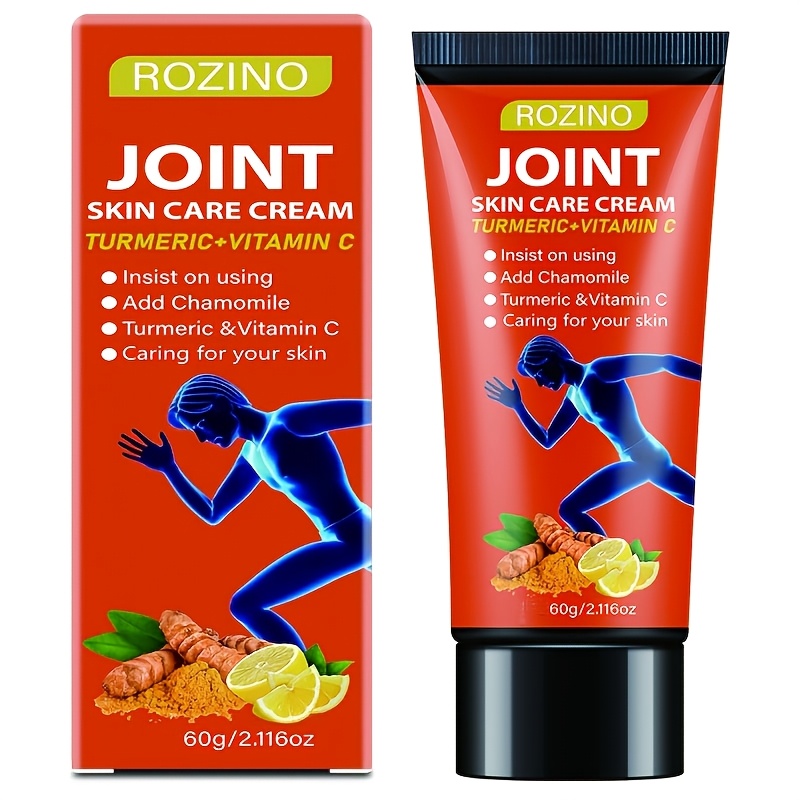 Image of 60g Turmeric Vitamin C Joint & Skin Massage Cream, Suitable For Hands, Knees, Neck, Feet, Shoulders, And Body Care. Gentle, Smooth, Full-body Skin Care, Suitable For Types