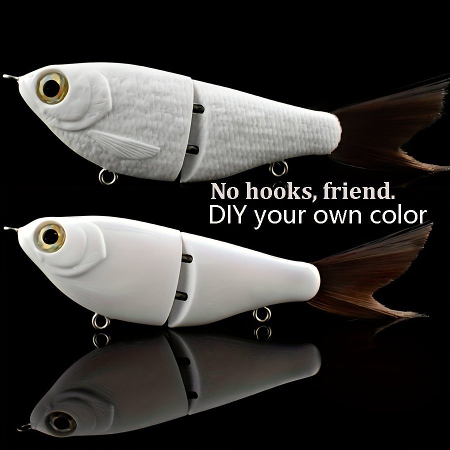 

Fishing Lure Swimbait, Unpainted Abs Material, Diy Customizable For Men, Single Pack, Ideal For Thanksgiving Day - Hookless Artificial