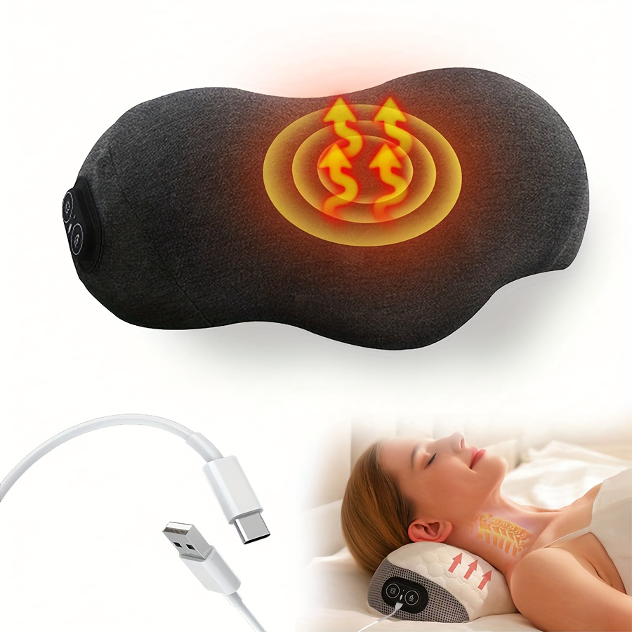 Neck Pillows Relieve Neck Discomfort, Memory Foam Neck Pillow With USB  Heating And Vibration Massage, Neck Support Pillow Cervical Pillows For Bed