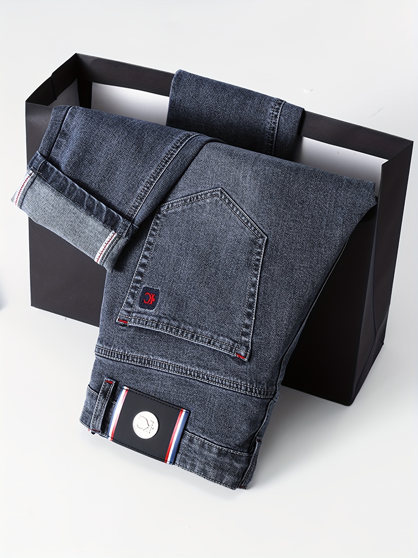 spring autumn new mens jeans fit small straight Temu Philippines