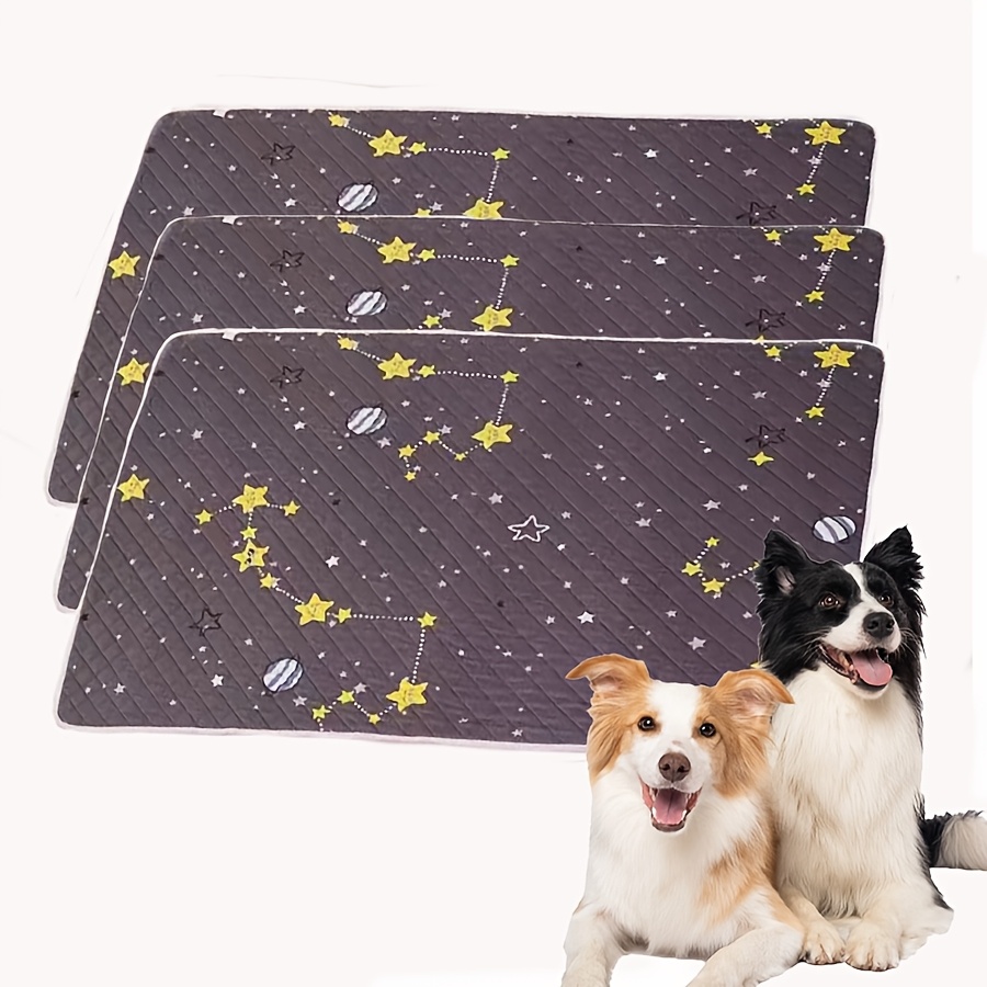 E-shop 3er-Pack Wiederverwendbare Waschbare Hunde Urin Pads, Auslaufsichere Hunde Trainingsmatten Trocknen Schnell Nach dem Waschen, Geeignet für Jeden
