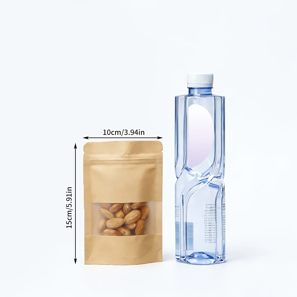 TEMU 60pcs 3.94x5.91in (10x15cm) Paper Resealable Bags, Reusable Moisture-proof And Oil-proof Storage Bags, Thickened Pouches For Item Storage,