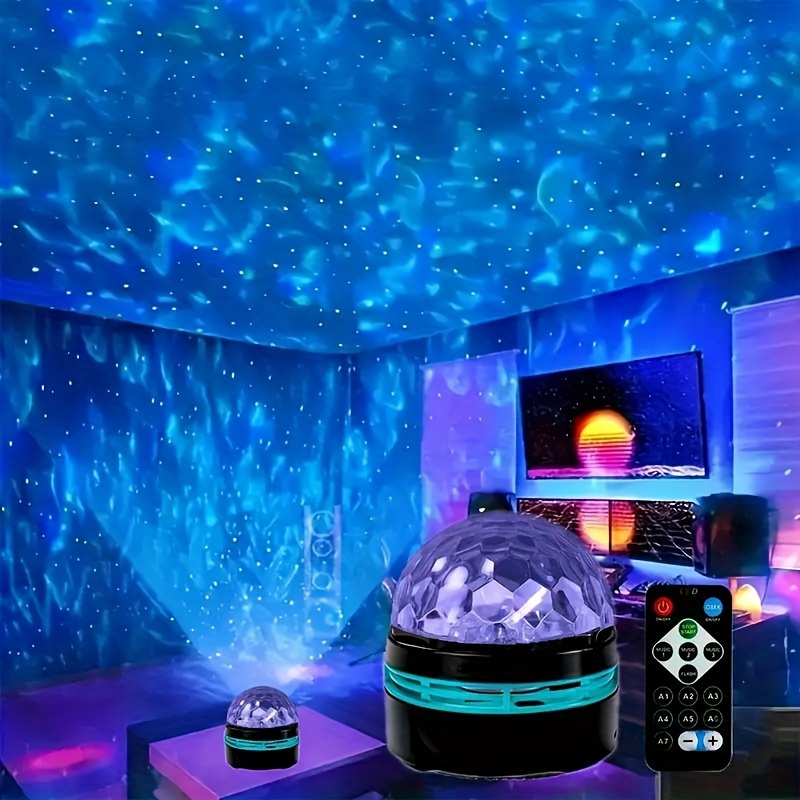 starlight ocean wave projector night light multi color led Temu