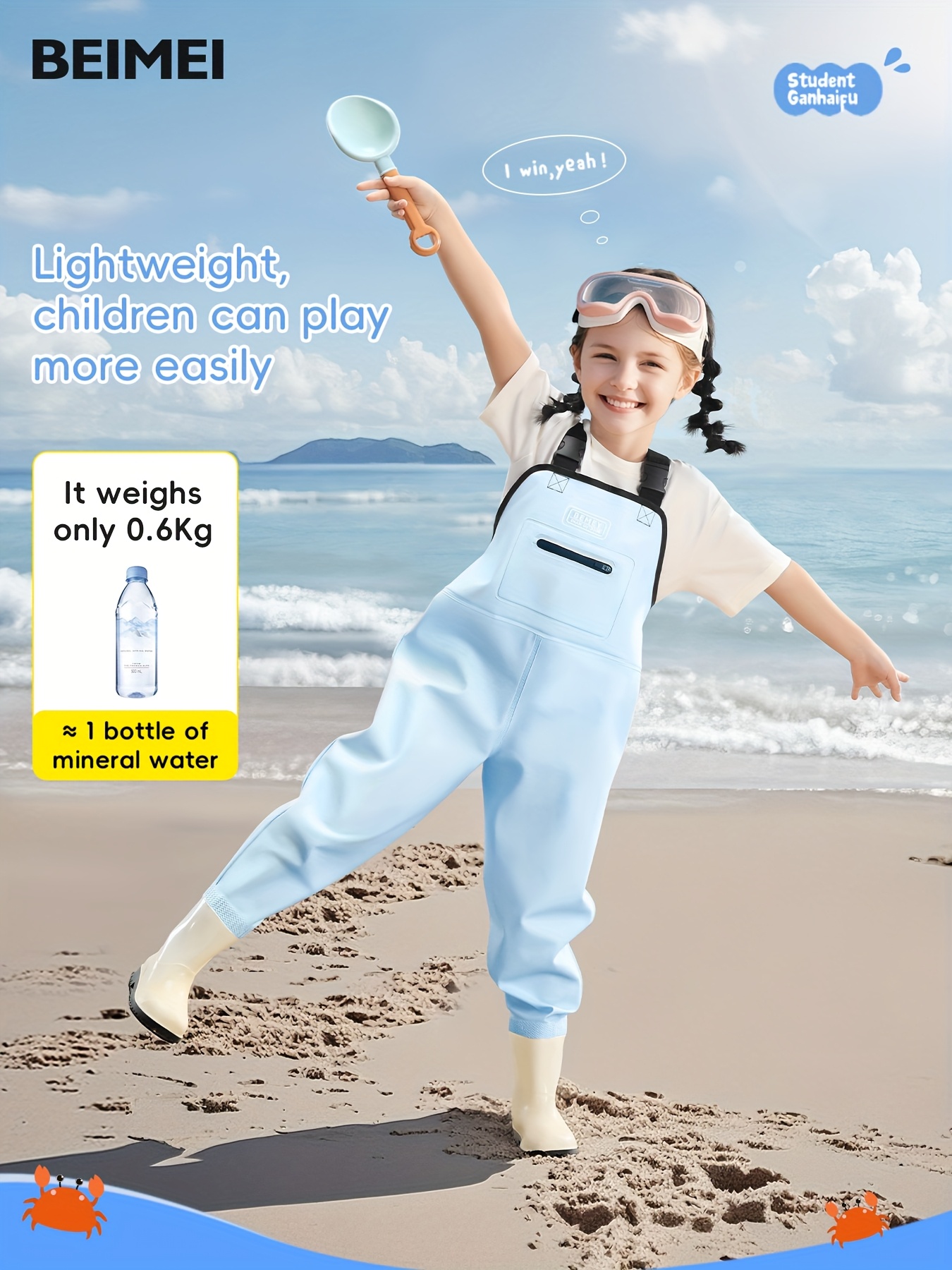 Children Waterproof Childrens White Overalls Toddler Rain Pants