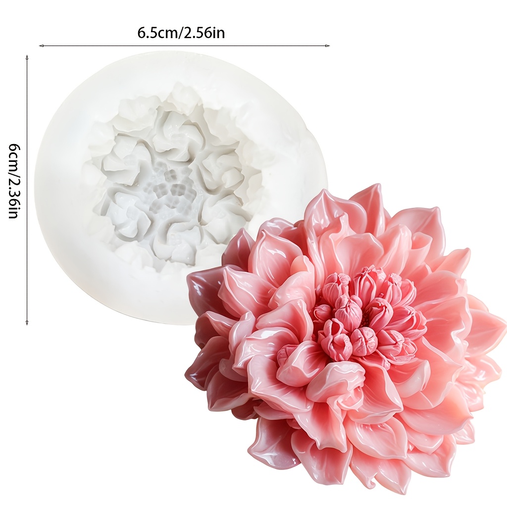 Image of 3d Floral Silicone Candle Mold, Resin Casting Molds, Suitable For Handmade Scented Candles, Resin Crafts, Soaps, Perfect For Valentine's Day, Weddings, Home Decorations, Gift Making