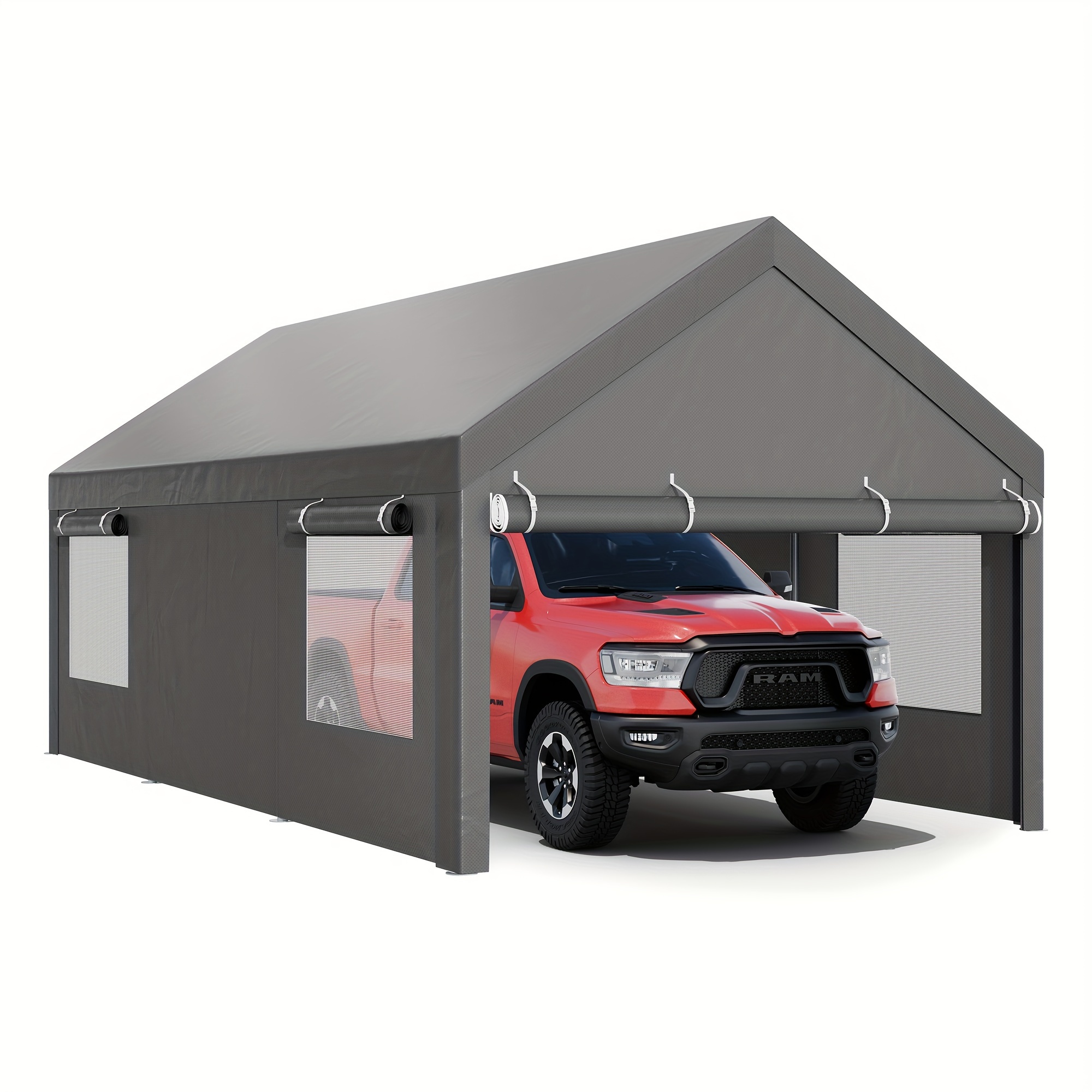 

Tenwachy 10x20 Ft Carport Heavy Duty Waterproof Uv Protected Portable Car Cover Tent Large Space Canopy Storage Shelter Shed Outdoor Portable Storage Shelter For Car Truck Boat