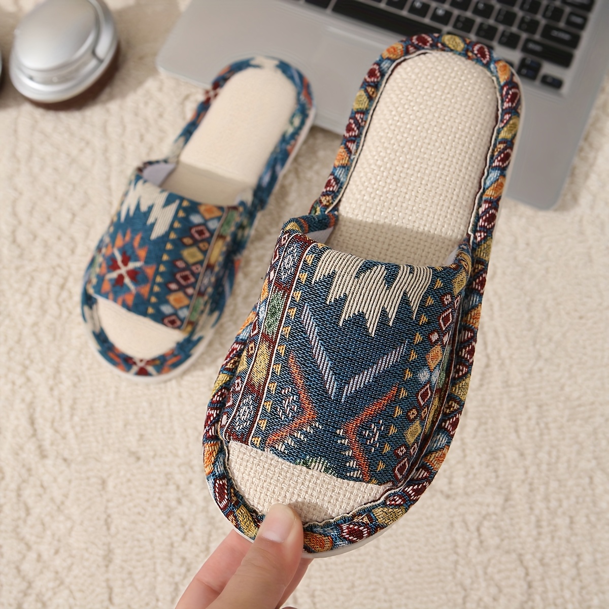 New Casual Open-Toe Slippers. Indoor/Outdoor Non-Slip Open-Toe Slippers, Women Shoes