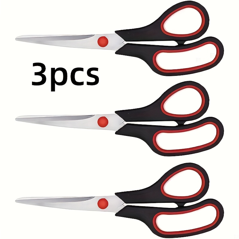 3pcs   stainless steel scissors multipurpose office scissors with   suitable for right left handed   sturdy craft supplies for home office and projects