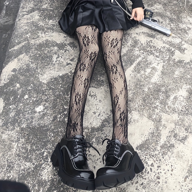 Women's Patterned Tights Fishnet Floral Stockings Sexy Pantyhose Stockings  Leggings For Party Club
