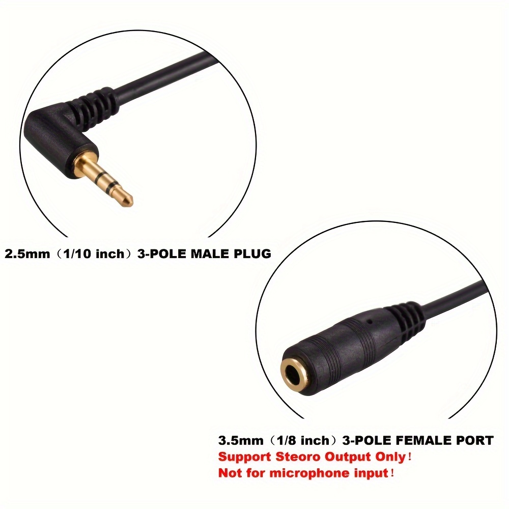 5mm male 5mm inch female stereo audio jack adapter Temu