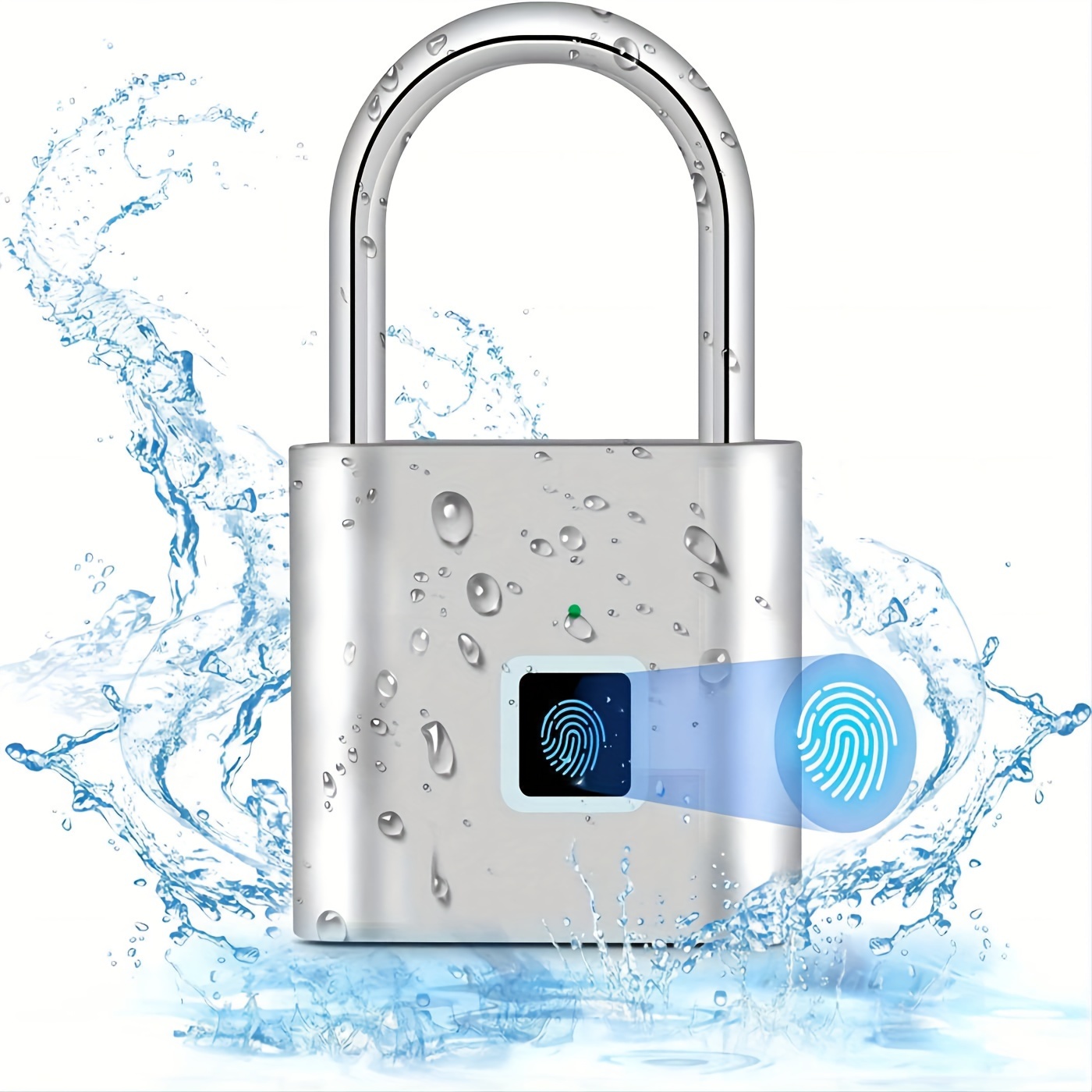 smart fingerprint padlock usb rechargeable door lock biometric   door lock zinc alloy smart life unlocking details 1