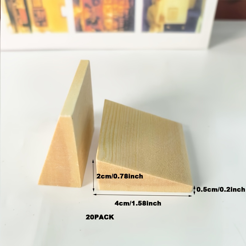 Image of 20pcs Unfinished Wood Wood Cubes 3d Diagonal Wooden Block For Diy Mosaic Painting Materials, Hanging Paintings, Backgrounds, Decorations, And Gifts