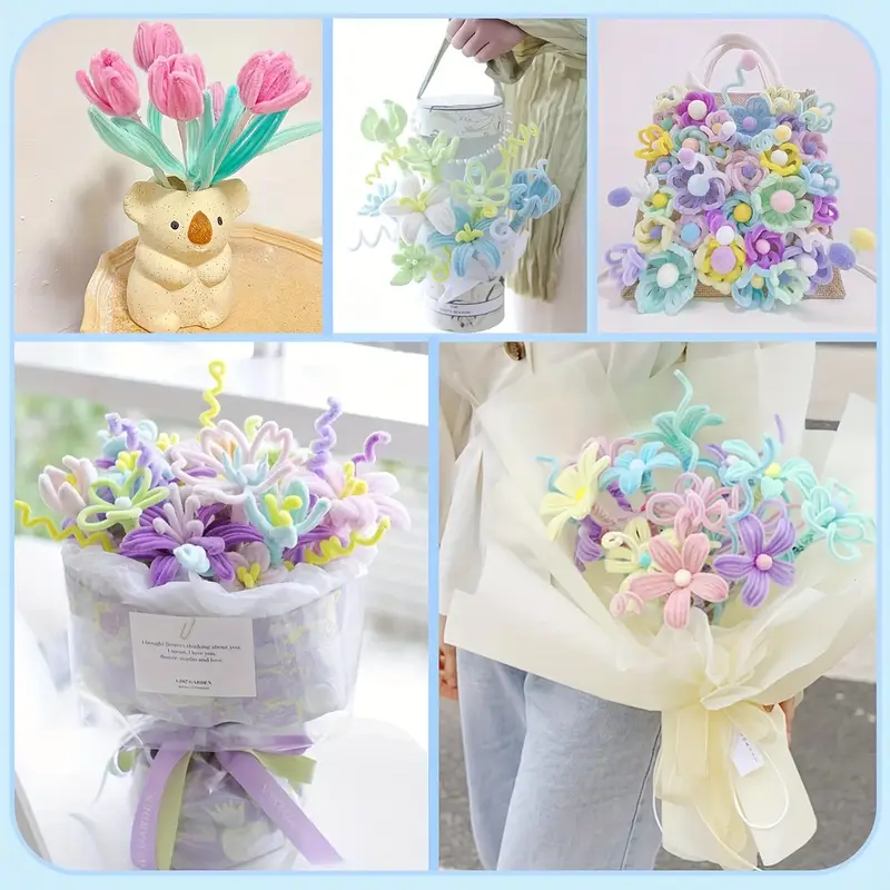 Set 300 Scovolini Colorati LLMtn - 27 Colori Inclusi Macaron Per Fai Da Te E Crafts - Foto 4