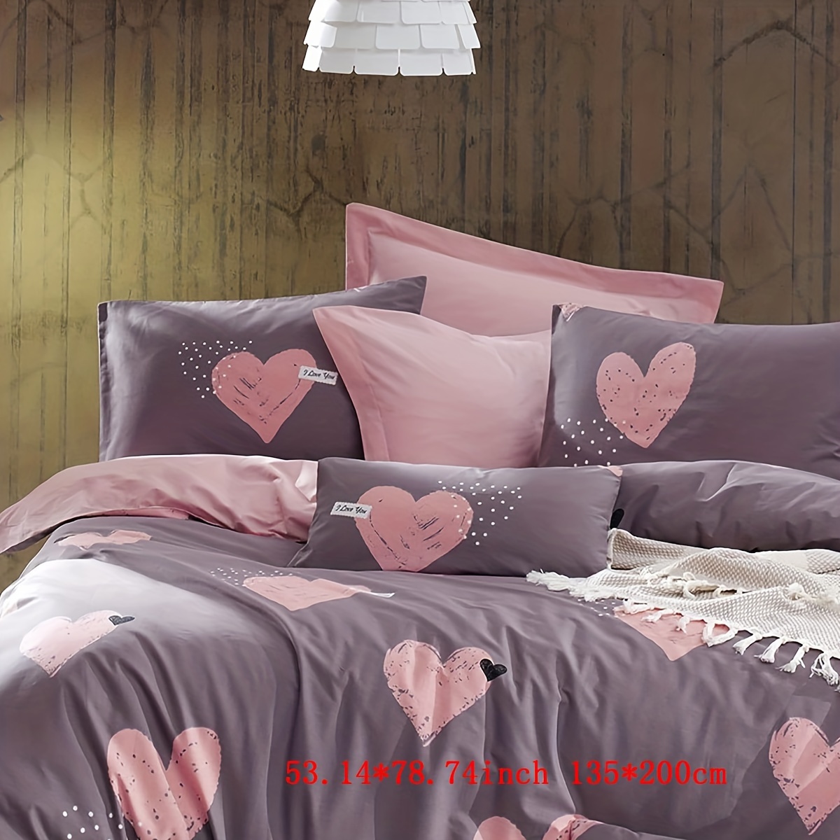 3pcs Lover Heart Quilt Cover Set 3 Piece Set