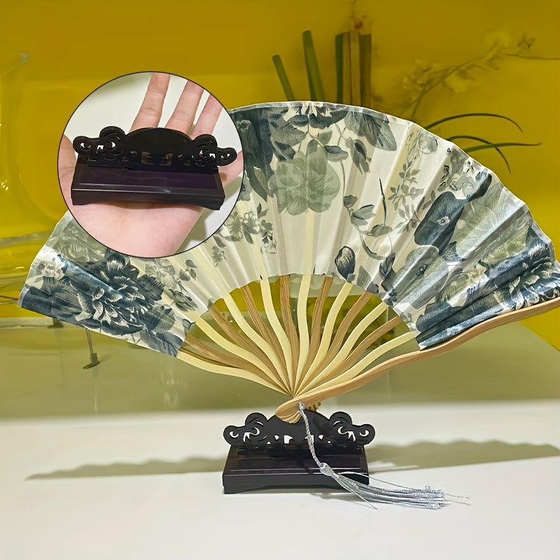 

Elegant Vintage-style Folding Fan Stand - Classic Art Design Display Base For Home & Office Decor
