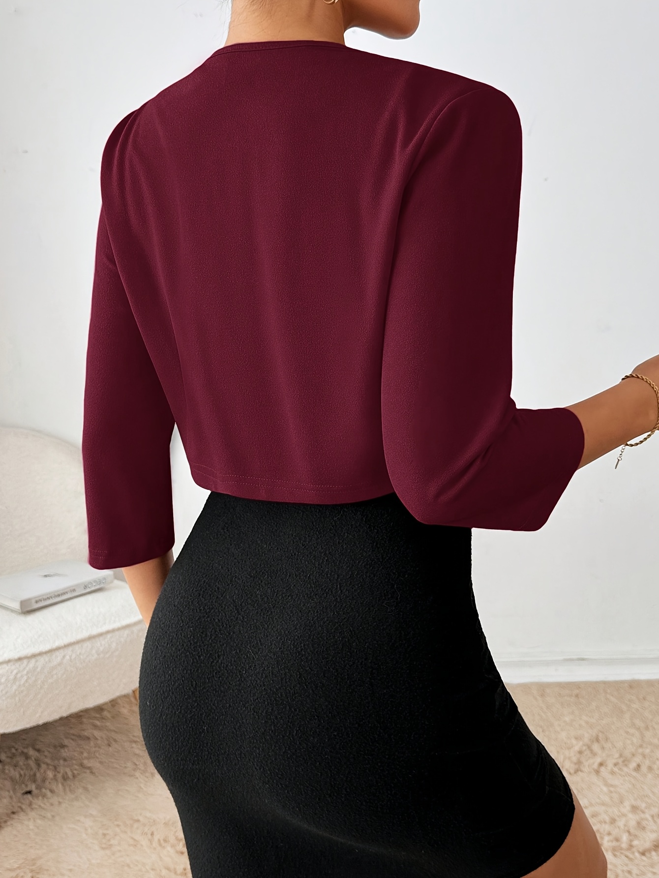 Women'S Stylish Pleated Collar Blazer