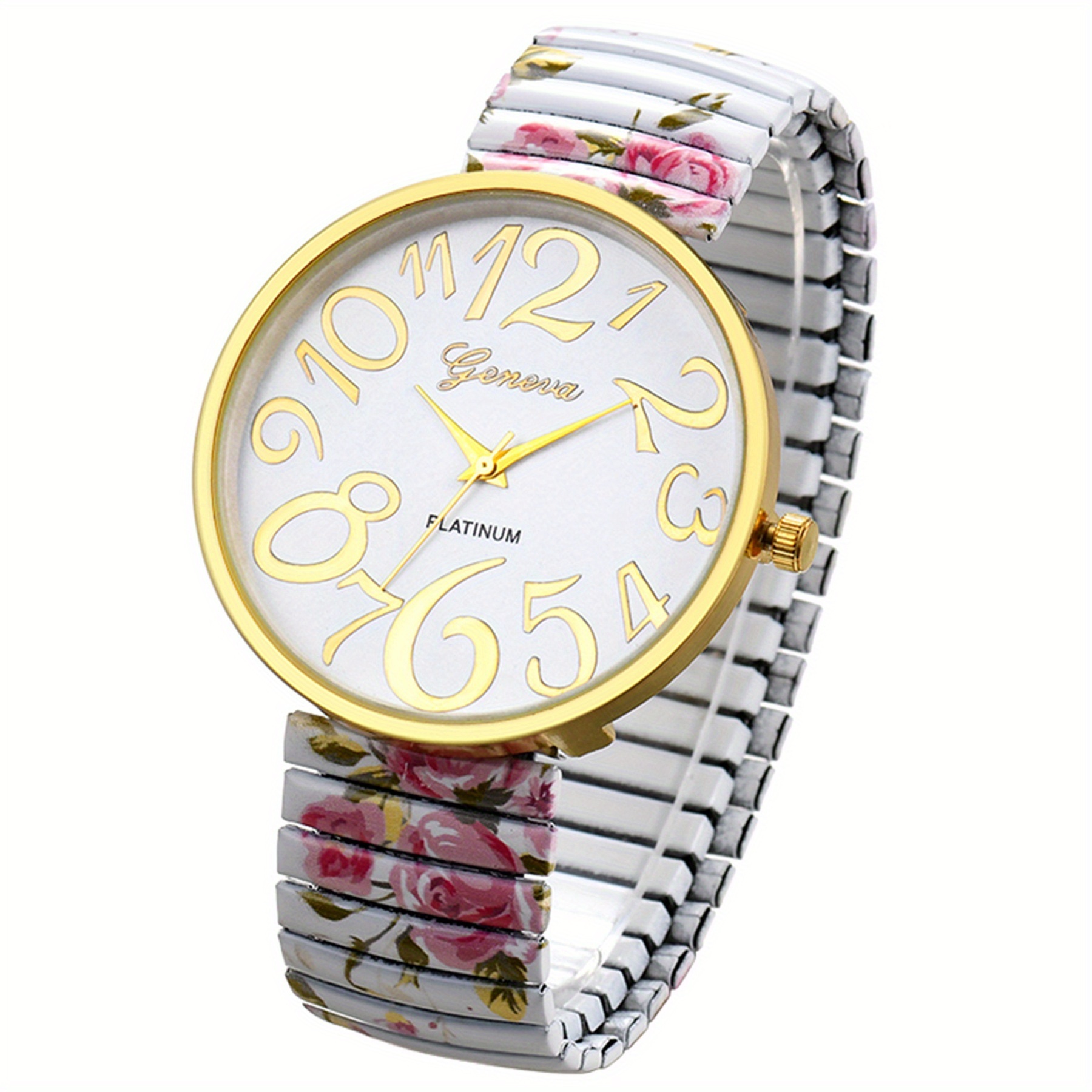 Image of Women' Bohemian Large Watch With Quartz Movement - Minimalist Stainless Strap, Dial, Elegant Wristwatch Suitable For Women, Ideal Gift For Daily Wear & Special Occasions