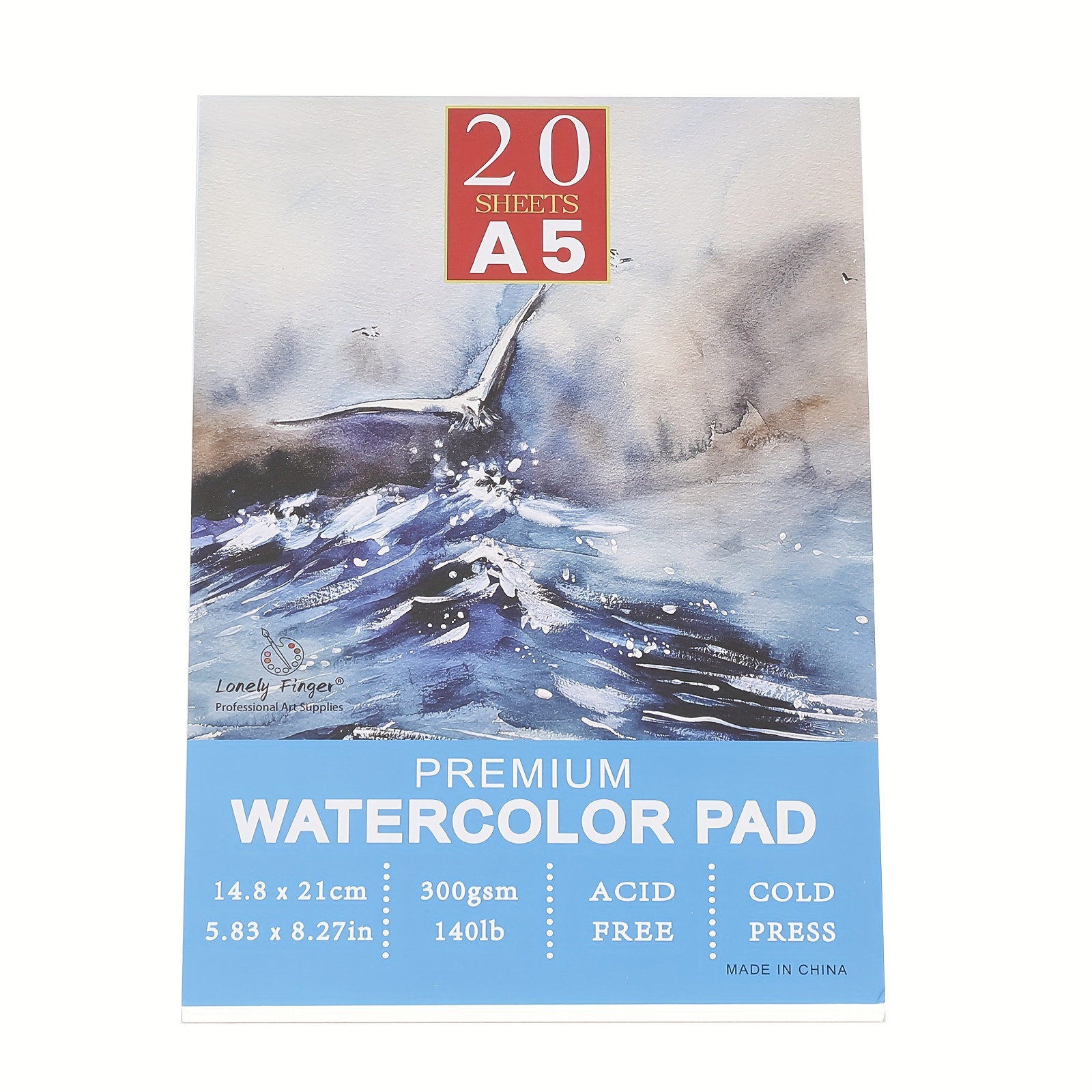 Watercolor Paper Pad A3/a4/a5, 140lb/300gsm, 20 Sheets | Cold-pressed, Acid-free, Suitable For Artists And Students - Ideal For Painting, Gouache, Mixed Media, And Ink