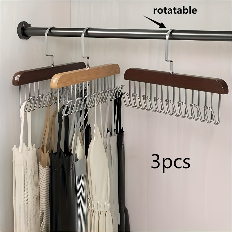 

3 8 Wooden Clothes Stand , -saving Multifunctional Duty 360 ° Rotating Organizer, Suitable For , , Bra, , Hat, , Household