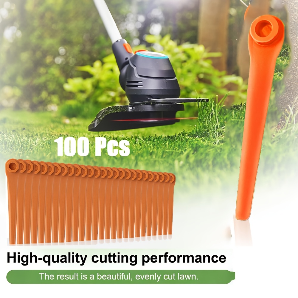 E-shop 50/100 Stk. Kunststoff-Grasfadenschneider-Messer-Ersatz für Gardena 9823 9825 9820 9821, Ersatzteil für Gartenbedarf