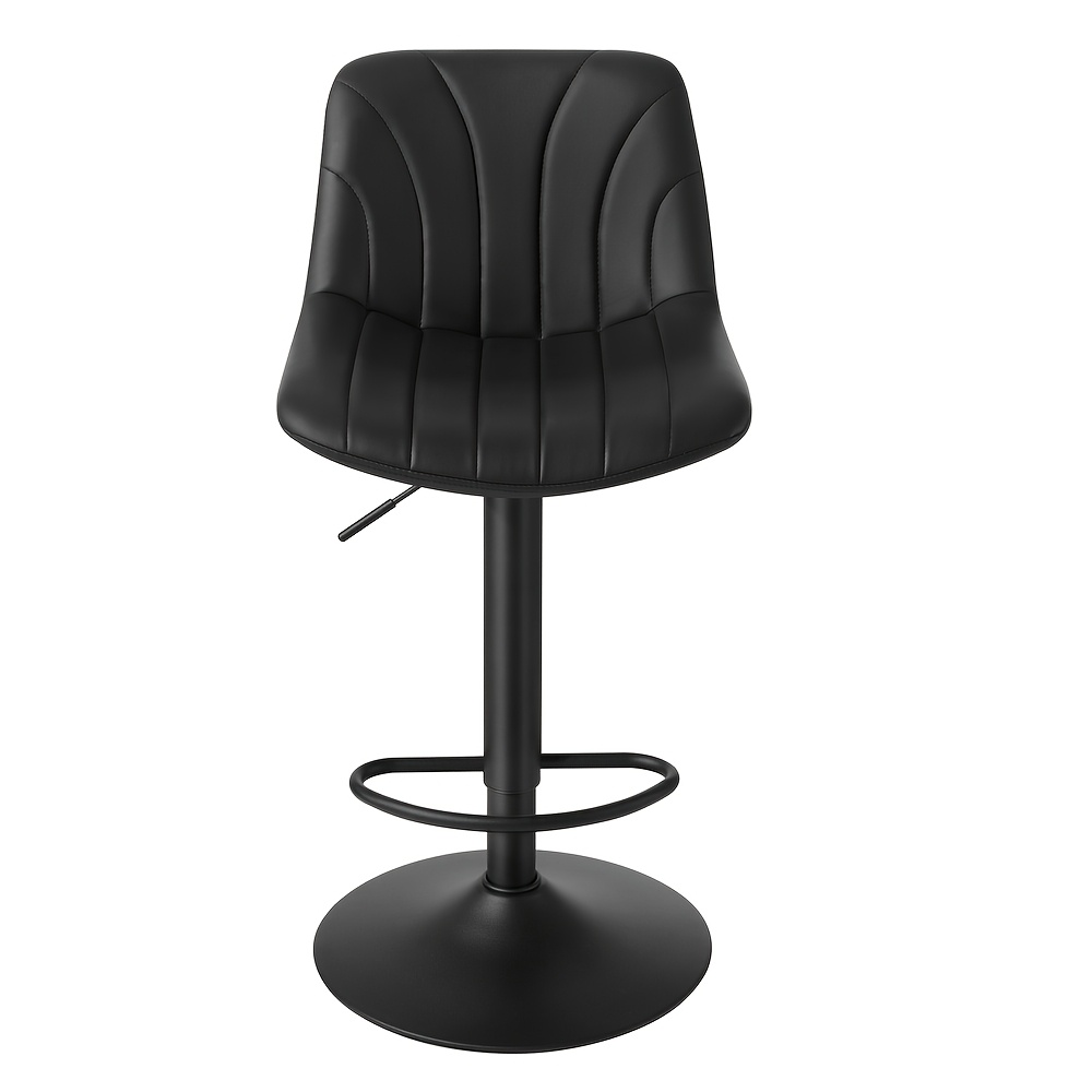 TEMU Ensemble de 2 tabourets de bar, avec chaises réglables à , rotation à 360°, -pieds en métal, adaptés , salle à manger ou réception, fabriqués en