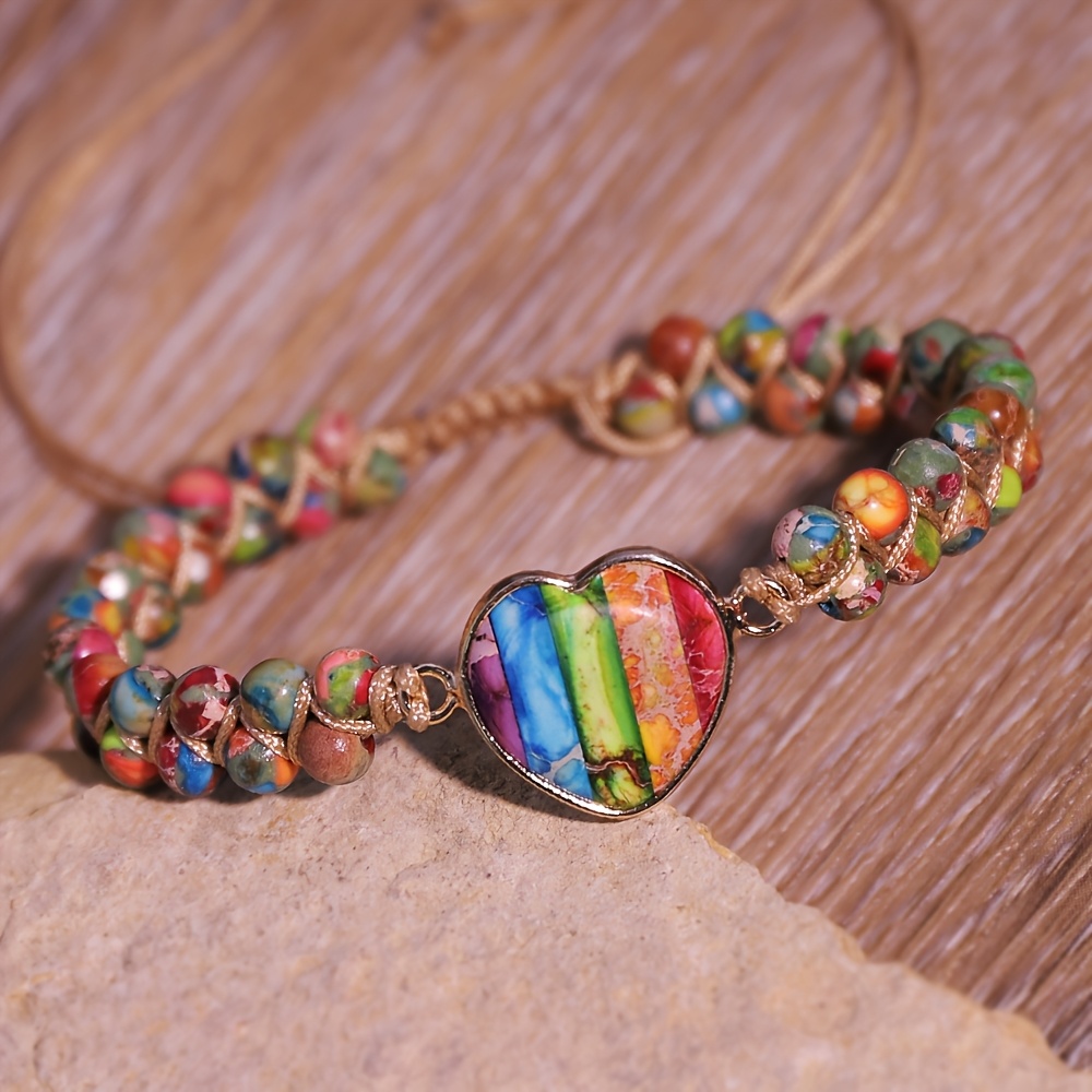 Image of Vibrant Natural Stone Anklet For Women - Adjustable Colorful Beaded Ankle Bracelet With & Pastel Beads, Perfect For Beach, Summer, Vacation, Daily Wear & Parties