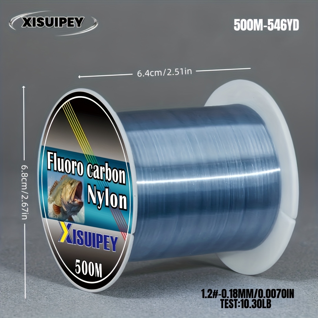 E-shop 500m/546YD Sauerstoff--beschichtete Hochfest-Nylon-Angelschnur, goldene Hauptschnur mit glänzendem Wurf langlebiger, verschleißfester Schnur,