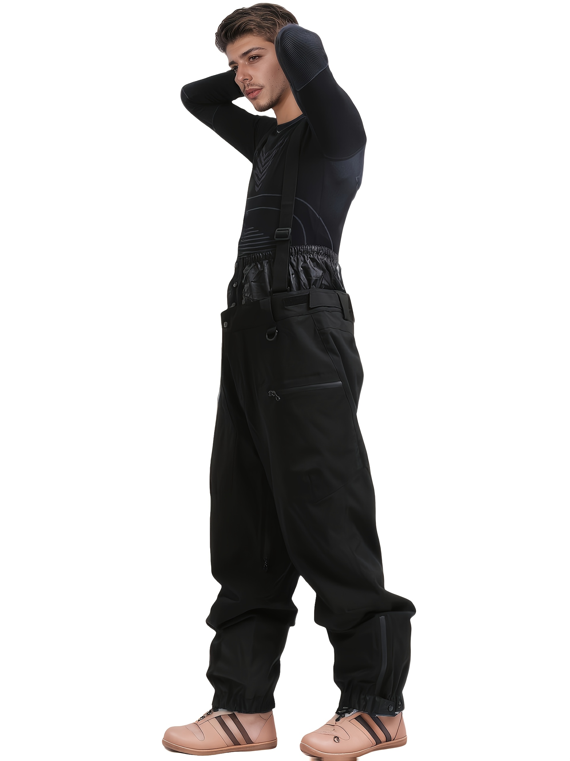 Salopette De Ski Femme - Pantalon De Neige Imperméable Et Isolé - Taille M - Gris - Marque HIEEKDER