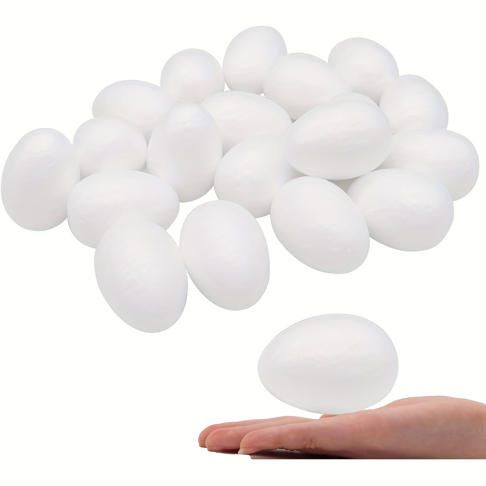 

10pcs 3-inch Foam Eggs, For Diy Easter Holiday Decorations, Painting Projects, School Activities - Plastic, No Electricity Needed