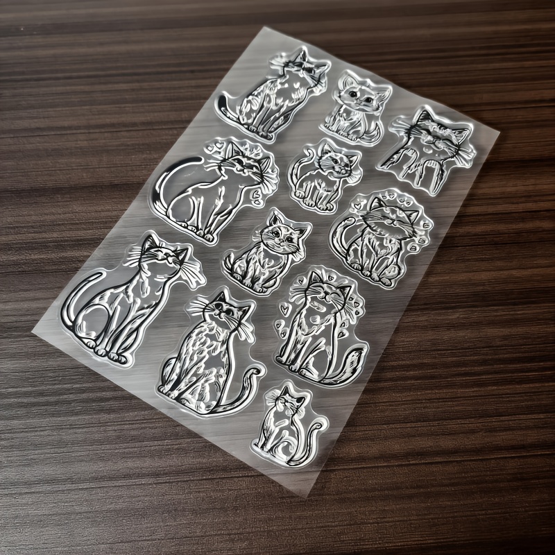 E-shop Niedlicher Katzen-Transparent-Stempel, geeignet für Scrapbooking, handgemachte Kartenherstellung und Tagebucheinlagen