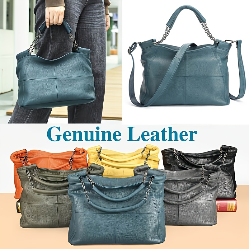 

Genuine Leather Top Layer Cowhide Handbag, Solid Color Crossbody Bag, Classic Solid Color Shoulder Bag, Commuting Bags, Suitable For Men And Women, Gift For Valentine's Day, Christmas, Thanksgiving