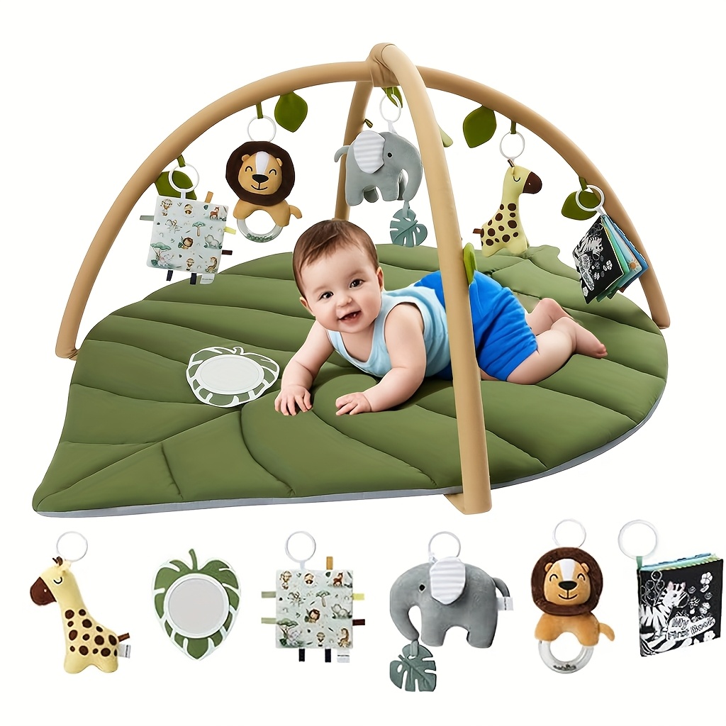 baby play mat giant leaf shaped tummy time mat toys Temu Greece
