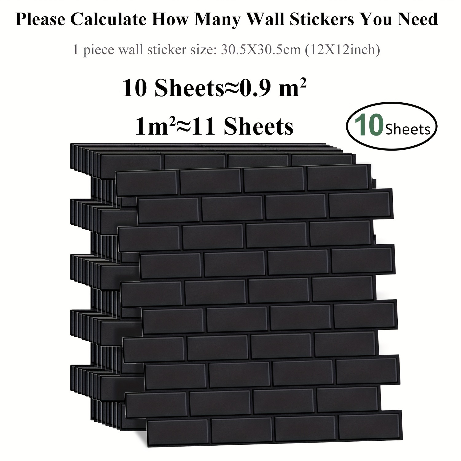Image of 10pcs/set Hanging Decorative Tiles, Matte Linear Mosaic Tiles, Thickened Design Peel And Stick Wall Tiles, Decoration Stickers, Suitable For Kitchen, Bathroom, Balcony And Sink, 12x12inch